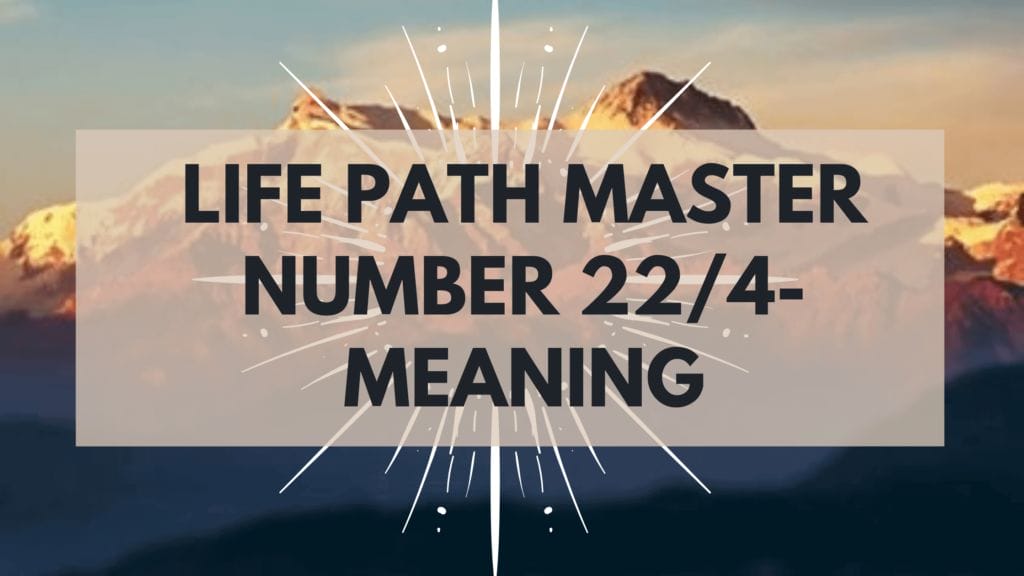Life Path Master Number 22/4