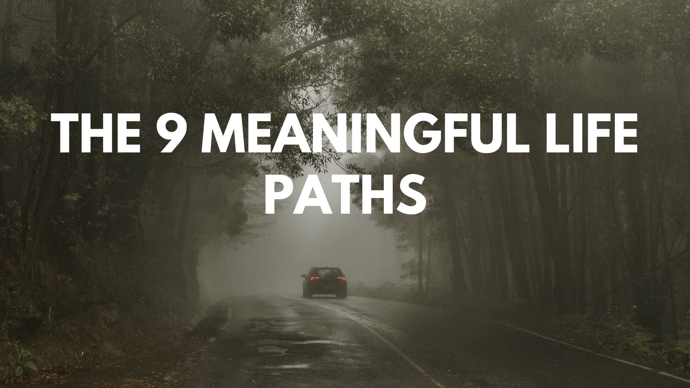 THE 9 MEANINGFUL LIFE PATHS